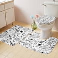 thumbnail image 4 of Funny Universe Bathroom Rugs Set Cartoon Rocket Graffiti Alien Spaceship Planets Non Slip Absorbent Soft Bath Mats 3 Piece Set with Bathroom Rug, U-Shaped Floor Mat, Toilet Seat Cover Small Size, 4 of 9