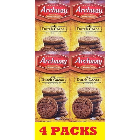 4x Archway Homestyle Soft Dutch Cocoa Chocolate Lovers Cookies 8.75Oz - 4 BOXES