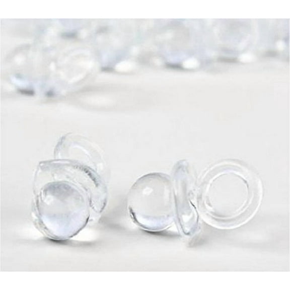 5/8" Mini Clear Pacifiers Baby Shower Game Party Decoration Favors Clear 12pcs