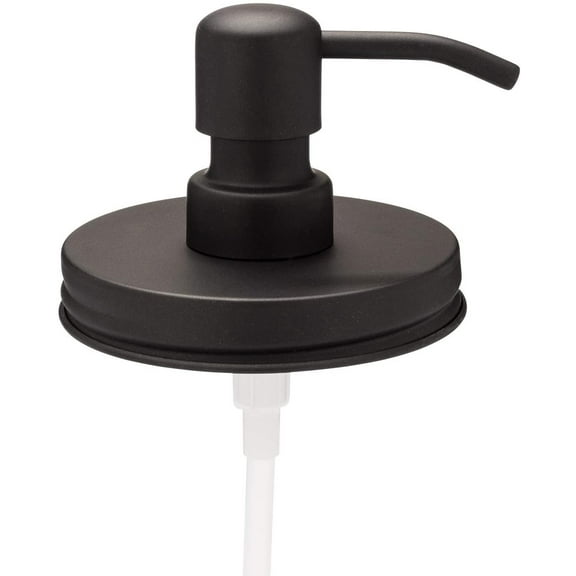 Jarmazing Products Wide Mouth Black Mason Jar Soap Dispenser Lids - One Pack - For all Wide Mouth Canning Jars
