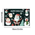 thumbnail image 4 of 36Ã24in Red Santa Claus Runner Rugs for Hallway,, Christmas Hat Snowman Living Room Carpet, Low Pile Easy Clean Carpets, Reduce Noise with Non Backing Rug for Kitchen Entrance (A), 4 of 5