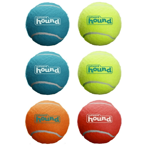 Outward Hound Squeaker Ballz Fetch Dog Toy, Medium, 6-Pack