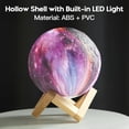 thumbnail image 2 of 16 Colors Moon Lamp Night Light Galaxy Lamp 3D Star Moon Lamp with Wooden Stand, Remote Control USB Plug-in Perfect Birthday Gift for Lovers Men And Women (5.9 Inches), 2 of 9