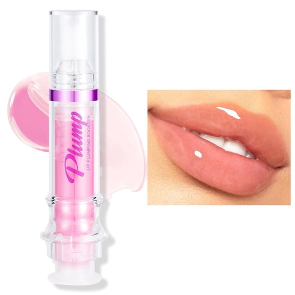 BEUKING Lip Plumper Gloss, Natural Spicy Lip Plumping Booster, Ultra-Hydrating & Nourishing Plump Lip Plumper, Glossy Finish Fuller Lip Plumping Oil for Women Girls, 01#