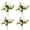 B-380617VV, variant on 4 Pack Artificial Christmas Rose Floral Stems, Faux Red White Rose Pine Berry Picks for Vase Wreath Table Centerpiece Holiday Decor (A)