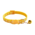 thumbnail image 2 of Polyester Neck Warmer Adjustable Cat Collar with Paw Print Design Breakaway Safety Clasp Reflective Strip and Bell for Kittens (Yellow,1-Piece) Rkxzt, 2 of 9