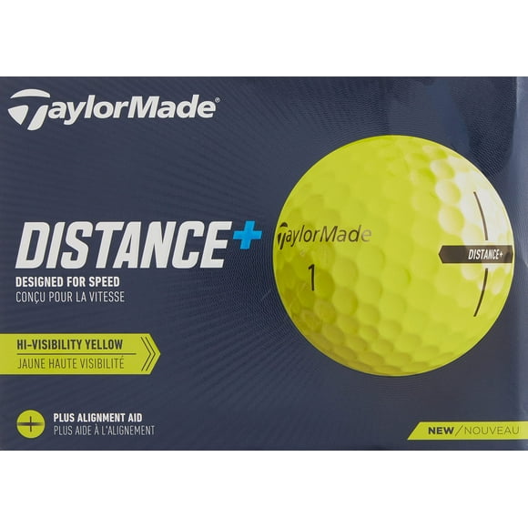 Pelotas de golf TaylorMade Distance+ amarillas 2021 (1.25 libras)