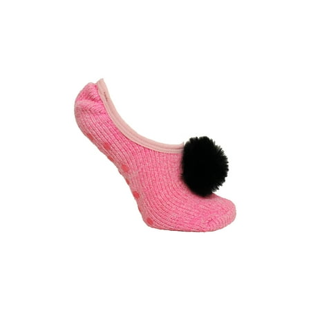 

Betsey Johnson Women s Chenille Slipper Socks with Pom