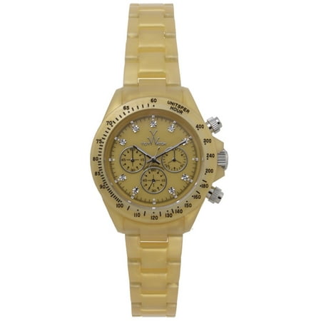 Toy Watch Plasteramic Pearilzed Pearl Chrono Gold Watch FLP07GD