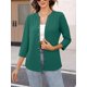 thumbnail image 5 of Camiseta ORANDESIGNE para mujer, manga 3/4, cuello en V, botones, verde, 5 of 6