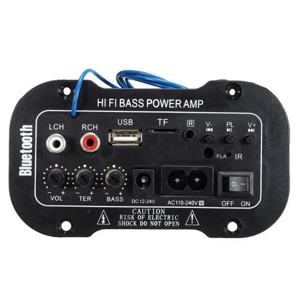 2x 5 pulgadas 220V Amplificador Bass USB TF AUX shamjiam Amplificador de potencia Bluetooth