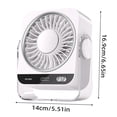 thumbnail image 3 of Leeye Ice Pack Desk Fan, Rechargeable Personal Air Cooler with Detachable Ice Pad, USB Portable Air Circulator Fan for Home Office Desktop, C A,, 3 of 7