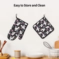 thumbnail image 6 of Xecao Cute Poodle Dog Pattern Oven Mitts and Pot Holders Sets Heat Resistant Silicone Oven Mittens Extra Thicken Long Kitchen Cotton Oven Glove for Cooking, 6 of 7