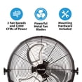 thumbnail image 2 of Ventilador de alta velocidad montado en la pared NewAir WindPro18w negro, 2 of 9