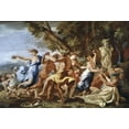 thumbnail image 2 of Poussin, Nicolas 32x23 White Modern Wood Framed Museum Art Print Titled - Bacchanalian Revel, 2 of 4
