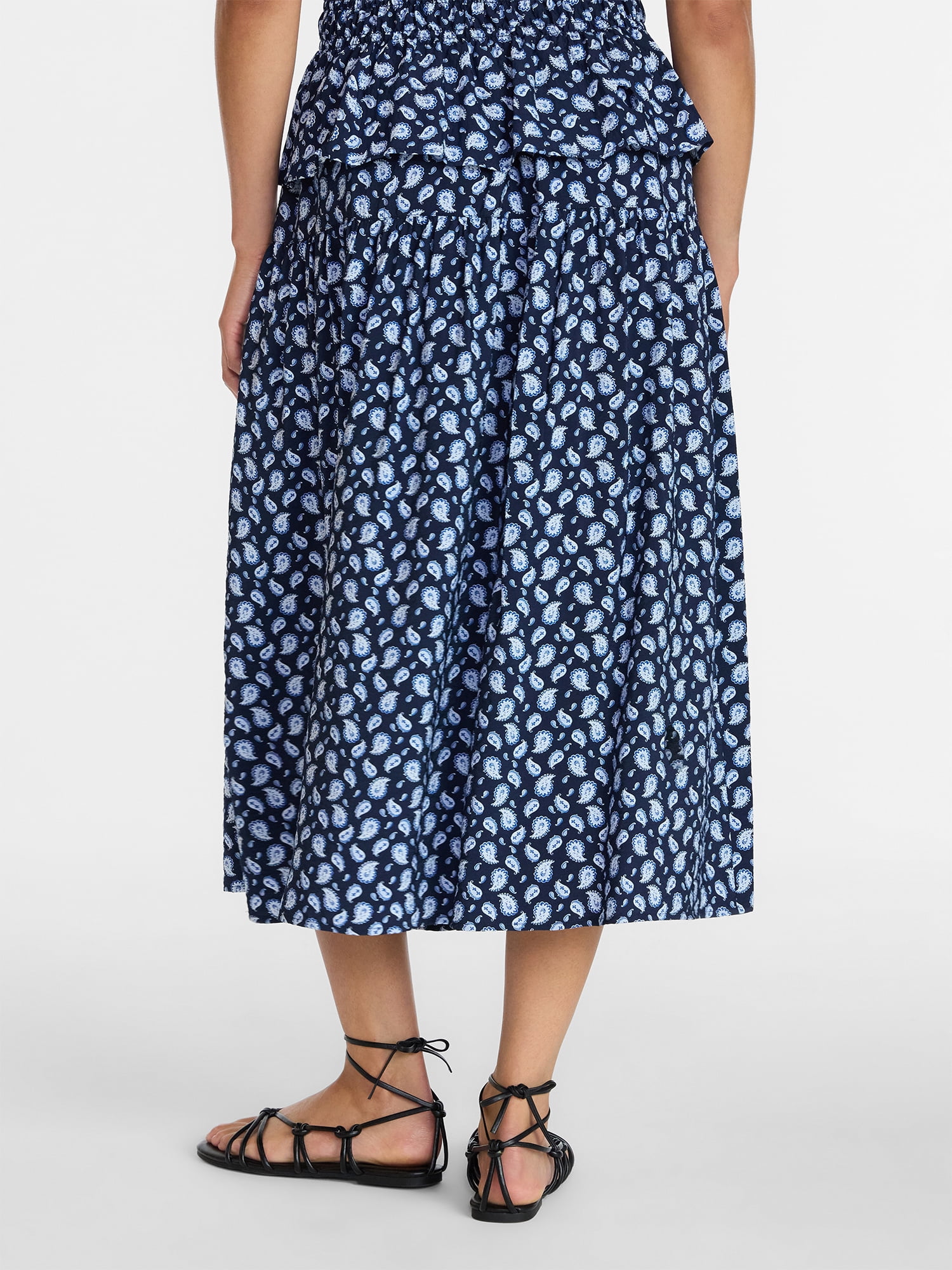 Time and Tru Women’s Tiered Maxi Skirt, Sizes XS-XXXL