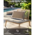 thumbnail image 4 of Pack of 4 Outdoor Lumbar Pillow Covers 11x16 Inch, Brown Geometric Waterproof Throw Pillow Covers Set, White Greek Key Design Abstract Modern Art Decorative Cushion Cases for Patio Porch Car, 4 of 7