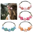 thumbnail image 2 of RUISINERY Flower Headbands Women Bride Flower Crowns For Wedding Party Supply Floral Garlands Crowns Hair Wreath Floral Headbands, 2 of 7