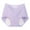 Purple, variant on Odeerbi Women's Period Underwear Menstrual Postpartum Absorbent Panties Teens Girls Leak Proof Cotton Briefs Plus Size Solid Color Soft Breathable Underwear