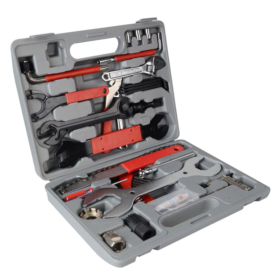 44X Bike Bicycle Repair Hand Wrench Multi Function Tool Repair Kit Portable Box 