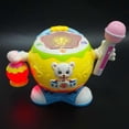 thumbnail image 2 of STARTIST Adorable Electric Drum Toy Set w/ Microphone & Lantern for Baby Kids Gift Yellow, 2 of 9