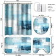 thumbnail image 2 of 4Pcs Bathroom Shower Curtain Sets with Rugs,Yellow Grey Ombre Bathroom Sets with Shower Curtain and Rugs and Accessories, 2 of 7