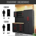 thumbnail image 5 of HPDMC Garage Storage Cabinet System 6-Pcs: Workshop Set with Pegboard & Rubber Wood Worktop Steel Cabinet Drawers, Rolling Chest for Tool Organization, 5 of 9