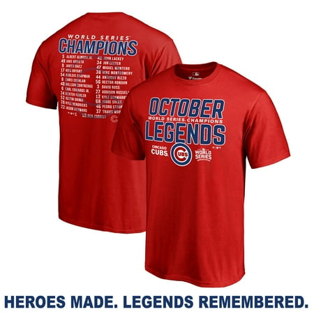 - Chicago Cubs 2016 World Series Champions Legends T-Shirt - Red