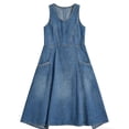 thumbnail image 2 of TaTaai Women's Denim Style Loose Short Sleeve Long Dress Casual Elastic Crew Neck Maxi Dress for All Seasons Gift, 2 of 2