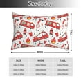 thumbnail image 2 of Zufioo Fire Truck Print Double-Sided Throw Pillow Cover, Pillow Protector Home Decor - With Hidden Zipper, Suitable for Bedroom, Living Room, Car Interior-16"x24", 2 of 6