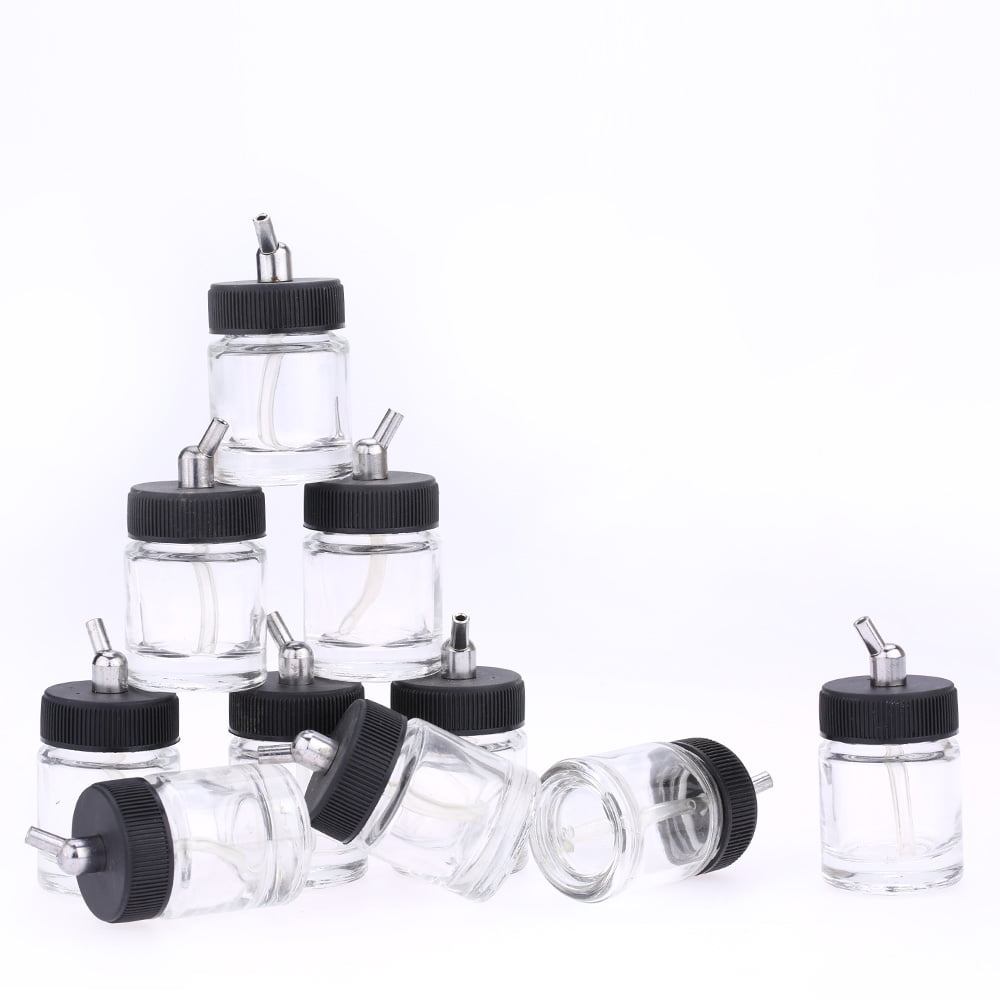 ABESTAIR NEW 10X Airbrush Glass bottles blank lids 22CC STANDARD AB-G1 