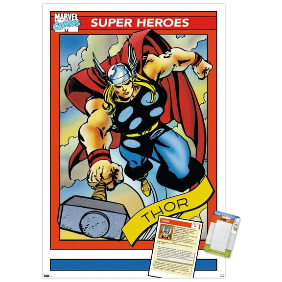 Marvel Trading Cards - Thor Wall Poster, 22.375" x 34"