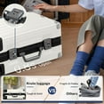 thumbnail image 2 of Checked Luggage Aluminum Frame Suitcase with Wheels PC ABS Hardside Zipperless with TSA Lock 28 Inch White, 2 of 9
