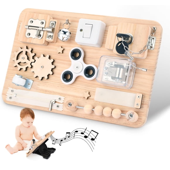 Juguete de madera Montessori Busy Board Potatomato para niños pequeños