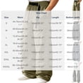 thumbnail image 3 of JUUYY Men's Wide Leg Cargo Pants with Pockets Loose Fit Adjustable Elastic Waist Straight Leg Casual Outdoor Long Pants Streetwear Gray XXXL, 3 of 9