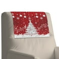 thumbnail image 7 of TSOVTHRID Recliner Headrest Cover PU Sofa Headrest Protector for Furniture Slipcover Christmas Decor 17x27in Non Slip Head Rest Cover for Living Room, Christmas Tree Baubles Music Note Print, 1 PCS, 7 of 7