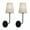 Black, variant on Pathson 2 Pack Vintage Wall Sconces Linen Fabric Shade Wall Light Fixtures for Bedroom Living Room
