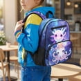 thumbnail image 3 of HUIACONG Galaxy Axolotl Octopus Print Kids School Backpack 13.5 Inch Lightweight Water Resistant Bookbag with Multi Pockets Breathable Adjustable Padded Straps for Girls Boys Ages 3-10 Travel, 3 of 7