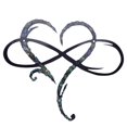 thumbnail image 1 of Decoración de pared de metal Diseño único-Arte de pared Decoración de habitación Amor eterno Corazón infinito Arte de hierro Decoración de interiores-S, 1 of 8