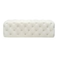 thumbnail image 3 of Kaylee Cream Velvet Ottoman, 3 of 5