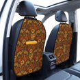 thumbnail image 3 of Pofeuu Chicken And Rooster Print 2 Pack PU Leather Kick Mat Back Seat Protector, Universal Car Seat Back Organizer, Waterproof Backseat Protector For Most Car, 3 of 8