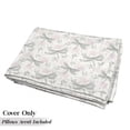 thumbnail image 5 of Dragonfly Floor Pillow Lounger Cover, Shabby Form Roses Worn Old Vintage Backdrop with Moth Bugs Print, Nap Mat Printed Fabric Case for 5 Pillows, 88" x 36", Pale Pink Pale Grey, by Ambesonne, 5 of 5