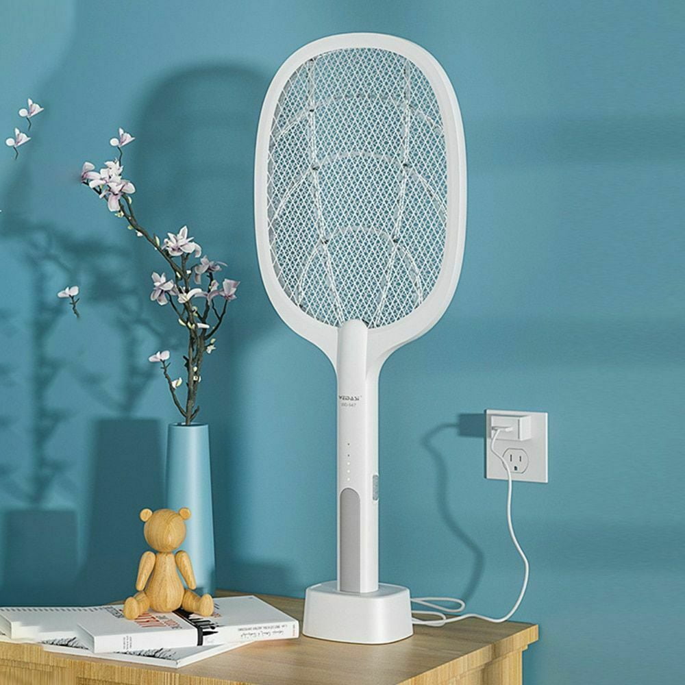 Electric Mosquito Insect Racket Killer With UV Lamp USB 2500mAh