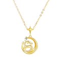 thumbnail image 1 of Collier Dragon Nouvel An 2024 Incrusté Dragon Doré Pendentif Chinois P8F8, 1 of 8