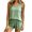 Green, variant on Tqcoqu Women's Floral Modal 2 Piece Pajama Set, Round Neck Sleeveless Tank Top & Elastic Waist Lettuce Trim Shorts, Soft Summer Loungewear Sleepwear Outfit Set for Women,Green Women's L-XXL