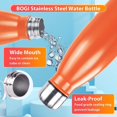 thumbnail image 5 of Botella de agua aislada de 17 oz, botellas de agua de acero inoxidable al vacío de doble pared, botella de agua deportiva de metal a prueba de fugas que mantiene la bebida caliente y fría, perfec, 5 of 5