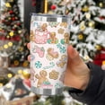 thumbnail image 6 of Christmas Tumbler Pink Gingerbread Man Coffee Mug with Lid Straw Brush Stainless Steel Cup for Anniversary Holiday Birthday Party Favor Supplies, 20 Oz, 6 of 6