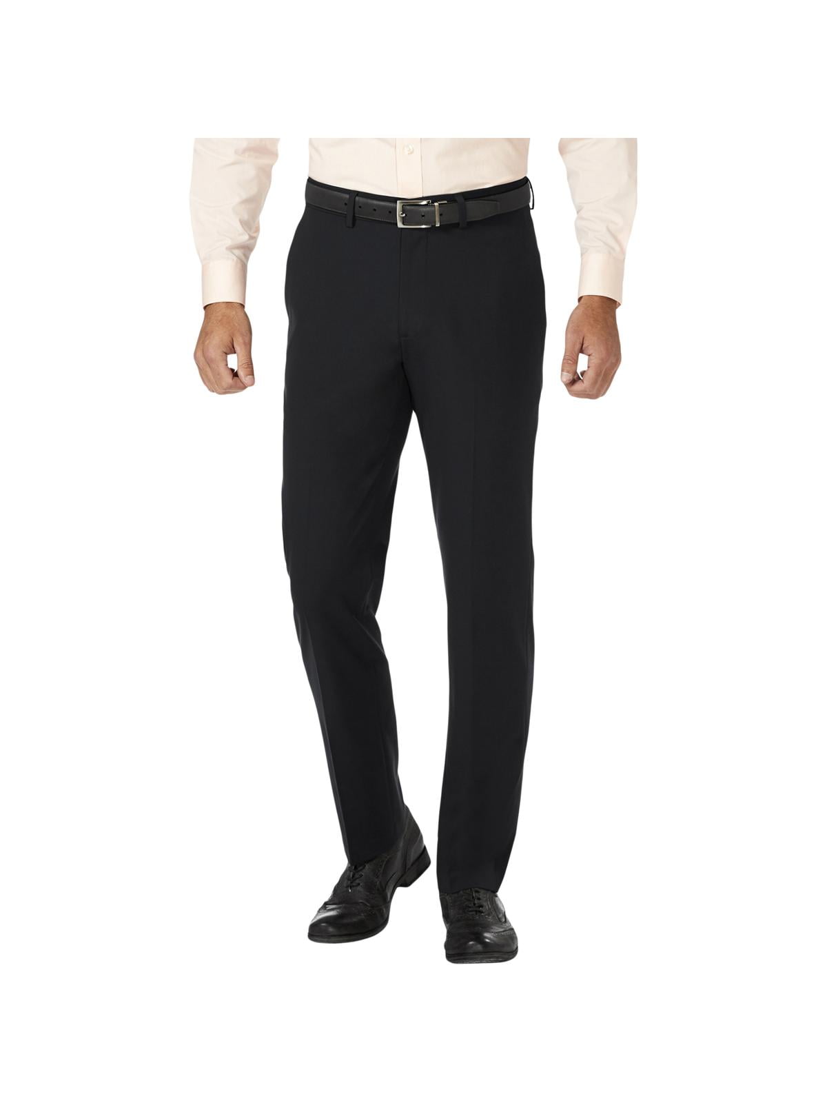 Haggar Haggar Mens Slim Fit Professional Dress Pants Black 32/32