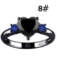 thumbnail image 3 of CILENON Costume Jewelry for Women Heart Ring Electroplating Black Hand Jewelry Love Ring Stackable Rings Sterling Silver Rings(Black,8), 3 of 6