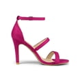 thumbnail image 3 of BLISSFUL STEP Women's Shoes Faux Suede Stiletto High Heel Open Toe Adjustable Ankle Strap Sandals  Hot Pink 10, 3 of 7
